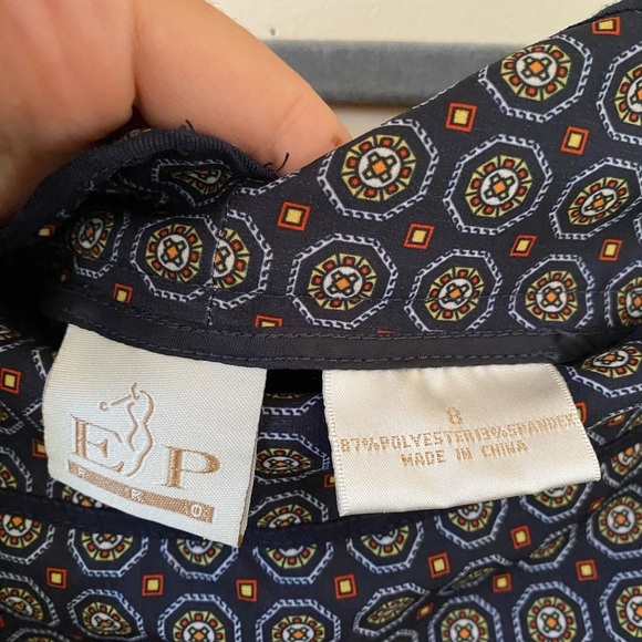 EP PRO GOLF PATTERNED SKORT NAVY BLUE SIZE 8 - Picture 7 of 8